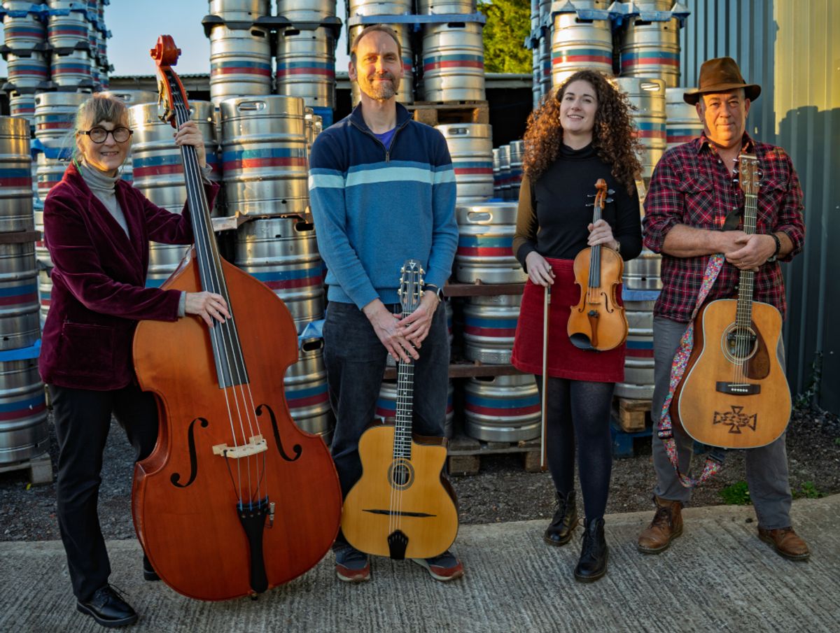 Image of the Southbound stage with a mircophone in the foreground.